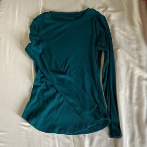 Forest green rubbed long sleeve